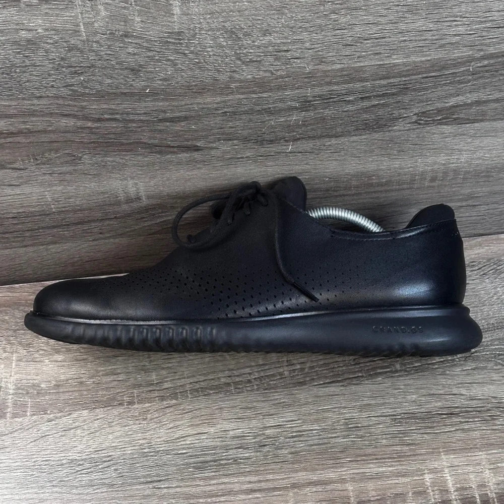 Cole Haan Zerogrand Oxford Shoes Mens 11.5 Black Leather Wingtip Dress Casual